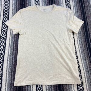 J. Crew Broken In Light Beige/Gray Short Sleeve Tee T-Shirt Mens Small S